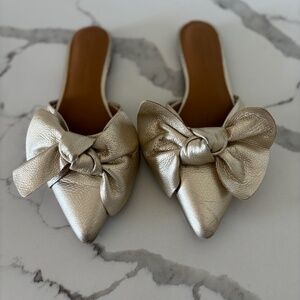 Rebecca Minkoff Gold Bow Slide